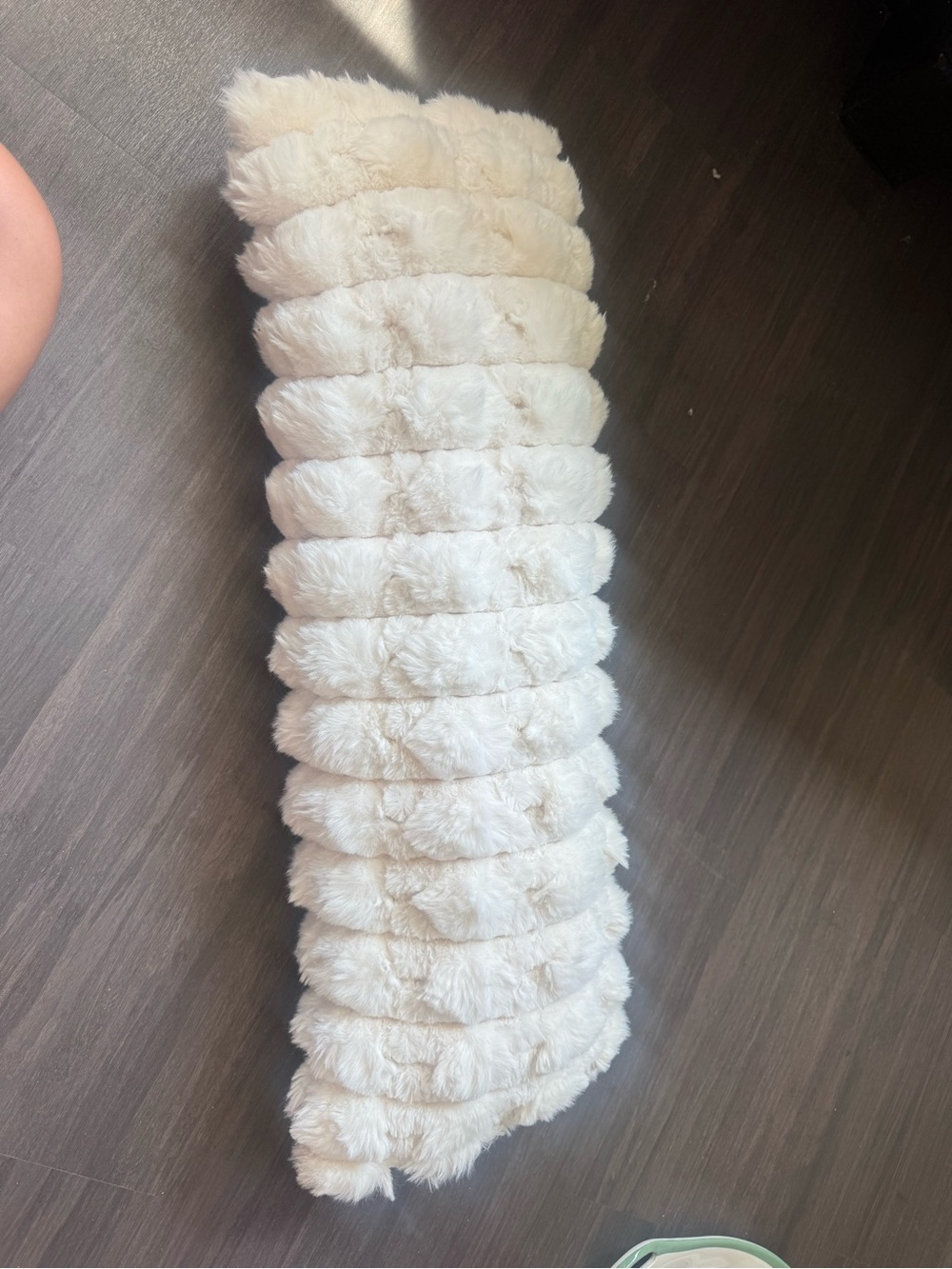 T.J.Maxx Cream Faux Fur Lumbar Pillow